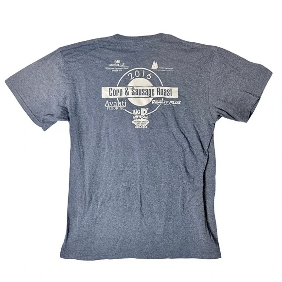 Calvert rod & gun club Mens Large T Shirt Gray Short Sleeve Graphic Tee - Picture 4 of 4